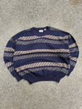Vintage Basic Editions Striped Pattern Pullover Knit Sweater Size 3XL