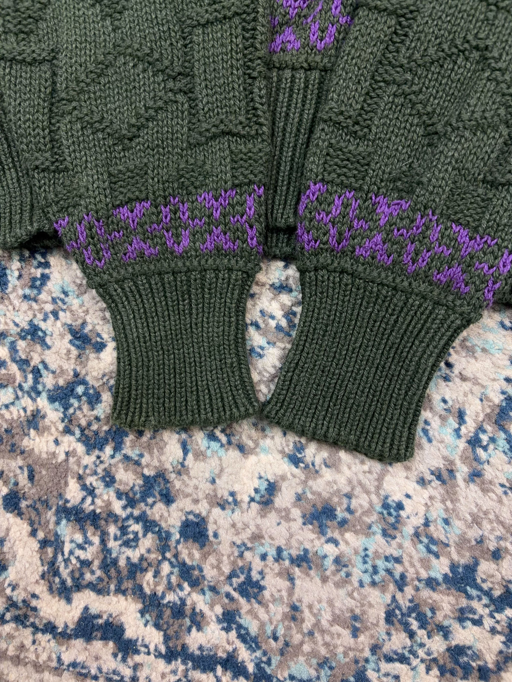 Vintage 90s Lake Harmony Rowing Club Geometric Texture Pattern Knit Sweater Size Medium