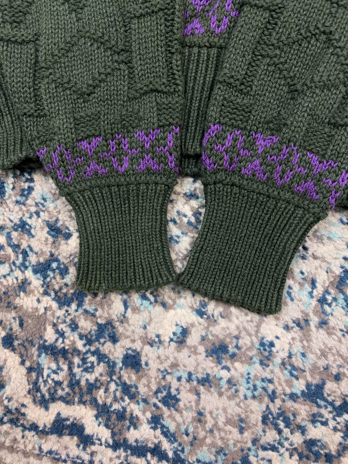 Vintage 90s Lake Harmony Rowing Club Geometric Texture Pattern Knit Sweater Size Medium