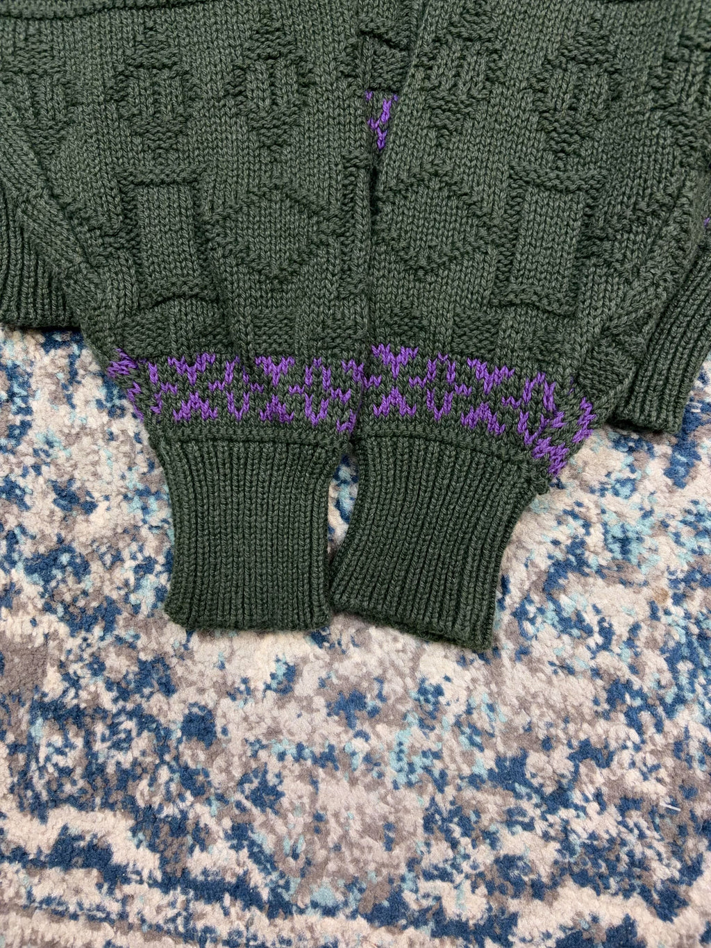 Vintage 90s Lake Harmony Rowing Club Geometric Texture Pattern Knit Sweater Size Medium
