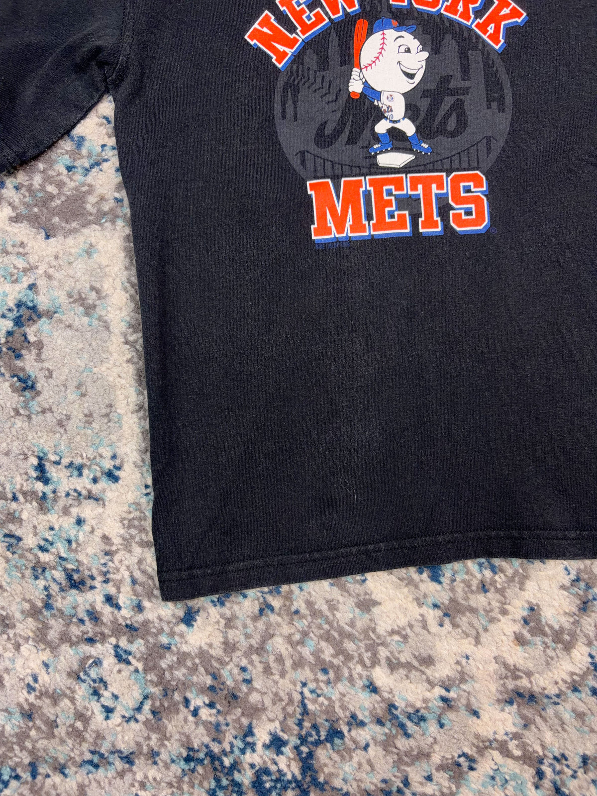 Vintage New York Mets MLB Nike Middle Swoosh Mascot Graphic T-Shirt Size YOUTH 6
