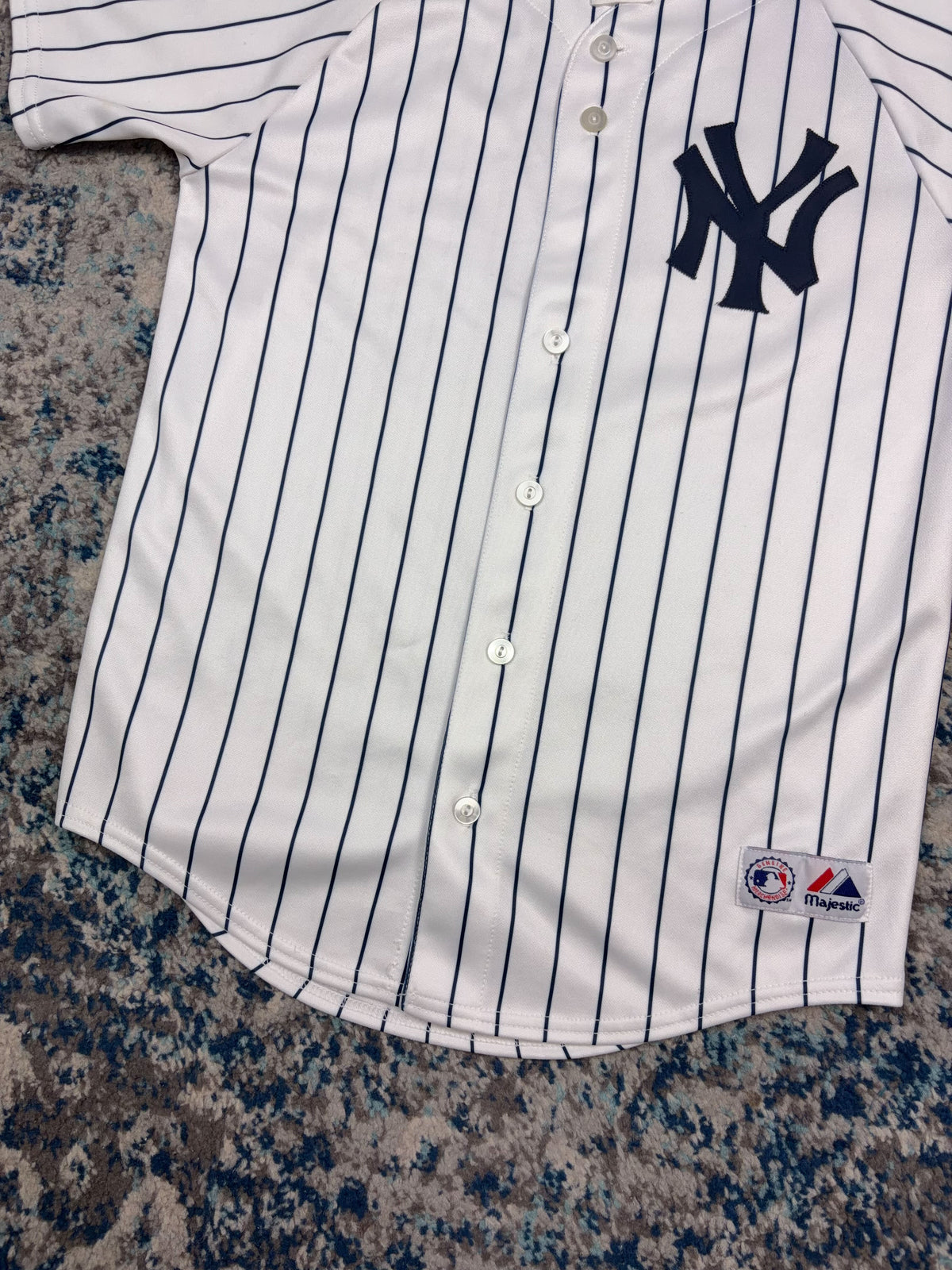 Vintage Derek Jeter #2 New York Yankees MLB Pinstripe Baseball Jersey Size YOUTH L