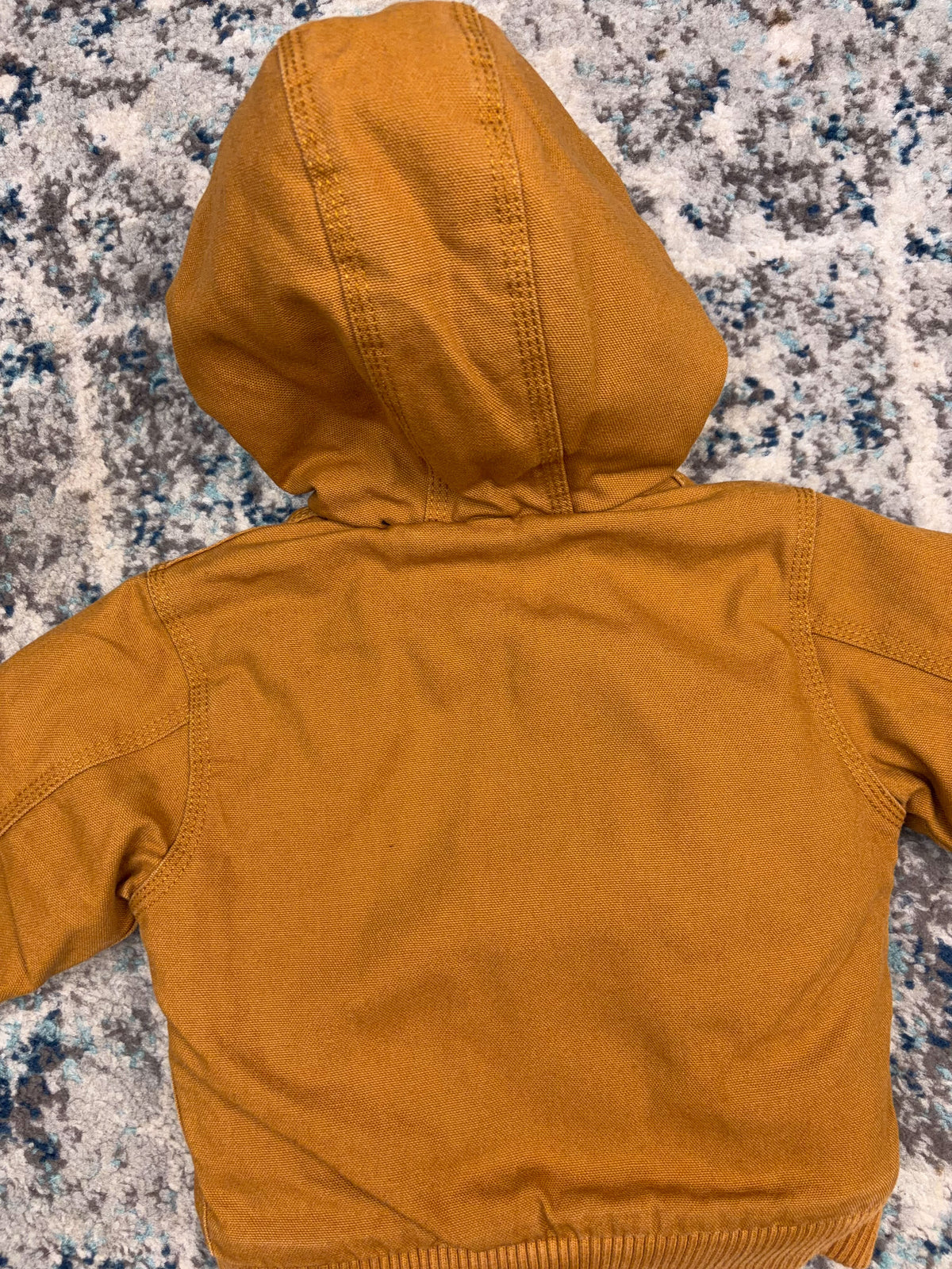 Vintage Carhartt Canvas Workwear Insulated Hooded Active Jacket Size YOUTH 12M