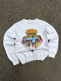 Vintage 1984 Jacksons Victory Tour Pop Music Portrait Graphic Spellout Sweatshirt Size Small