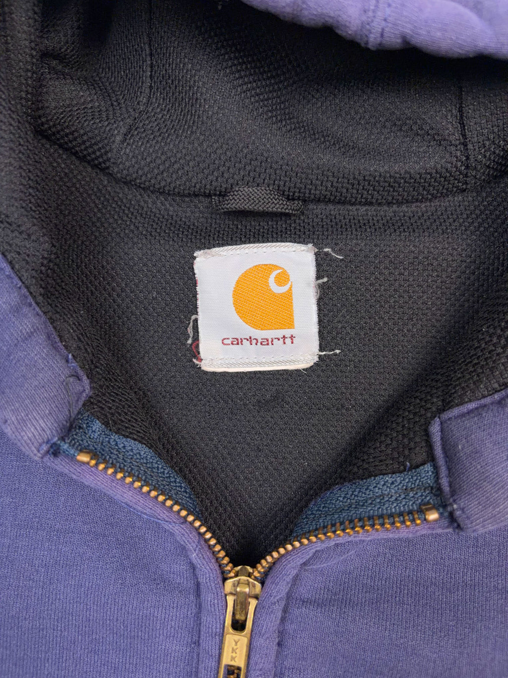 Vintage Carhartt Thermal Lined Heavyweight Hooded Full Zip Workwear Sweatshirt Size XL