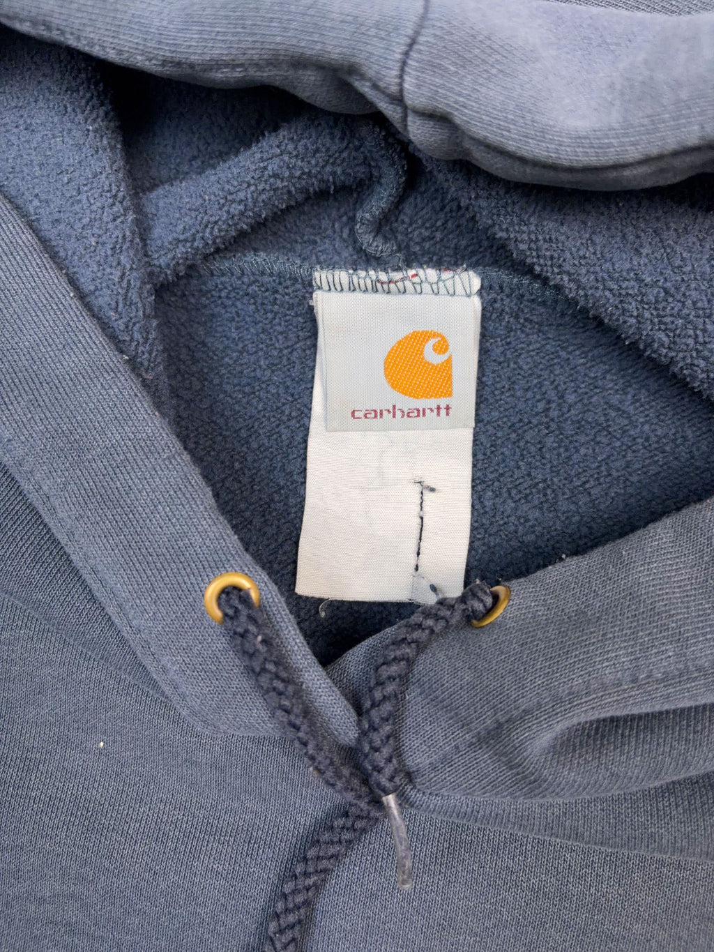 Vintage Carhartt Embroidered Spellout Hooded Workwear Sweatshirt Size XL
