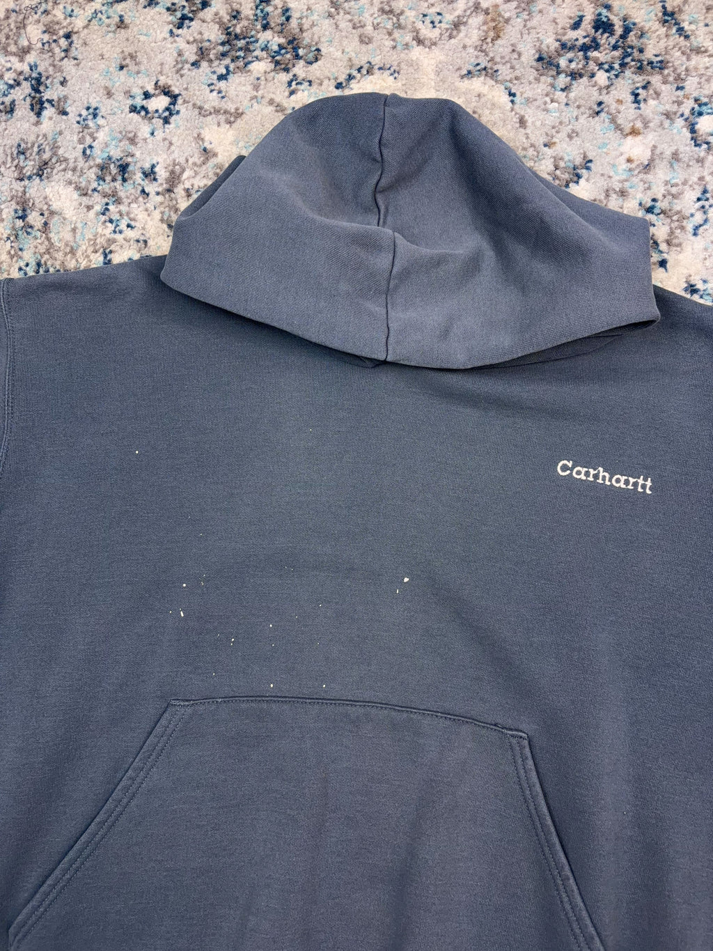 Vintage Carhartt Embroidered Spellout Hooded Workwear Sweatshirt Size XL