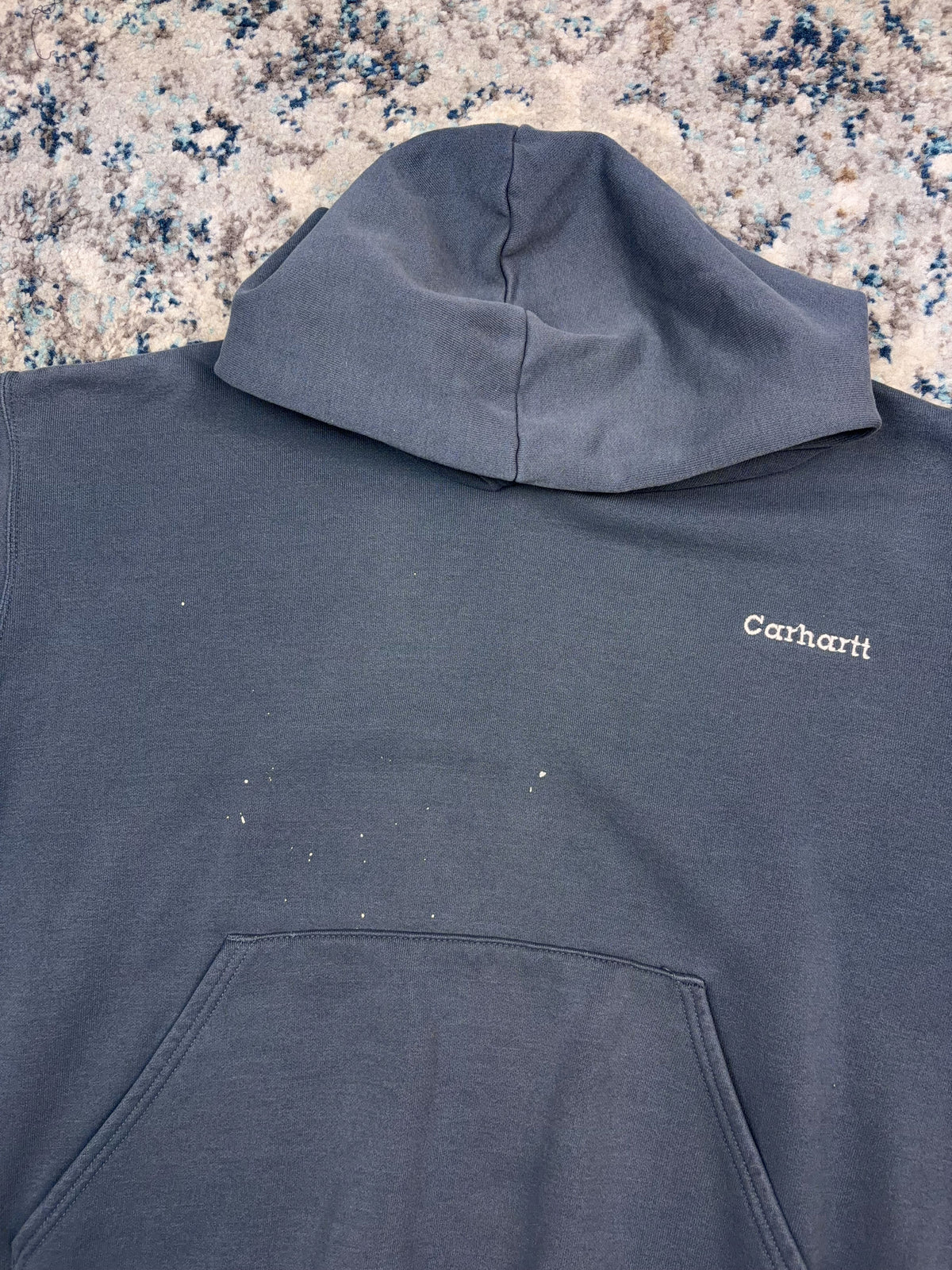 Vintage Carhartt Embroidered Spellout Hooded Workwear Sweatshirt Size XL