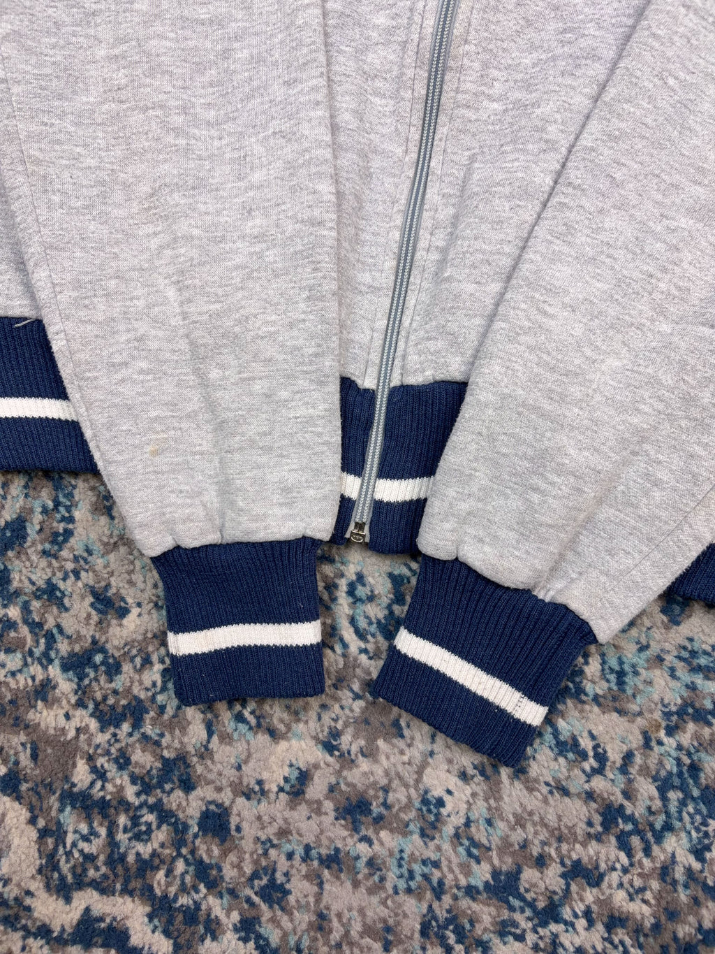 Vintage 80s/90s Nike Embroidered Swoosh Spellout Hooded Track Sweatshirt Size Medium