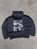 Vintage Glock In Glock We Trust Firearm Promo Graphic Hooded Sweatshirt Size XL