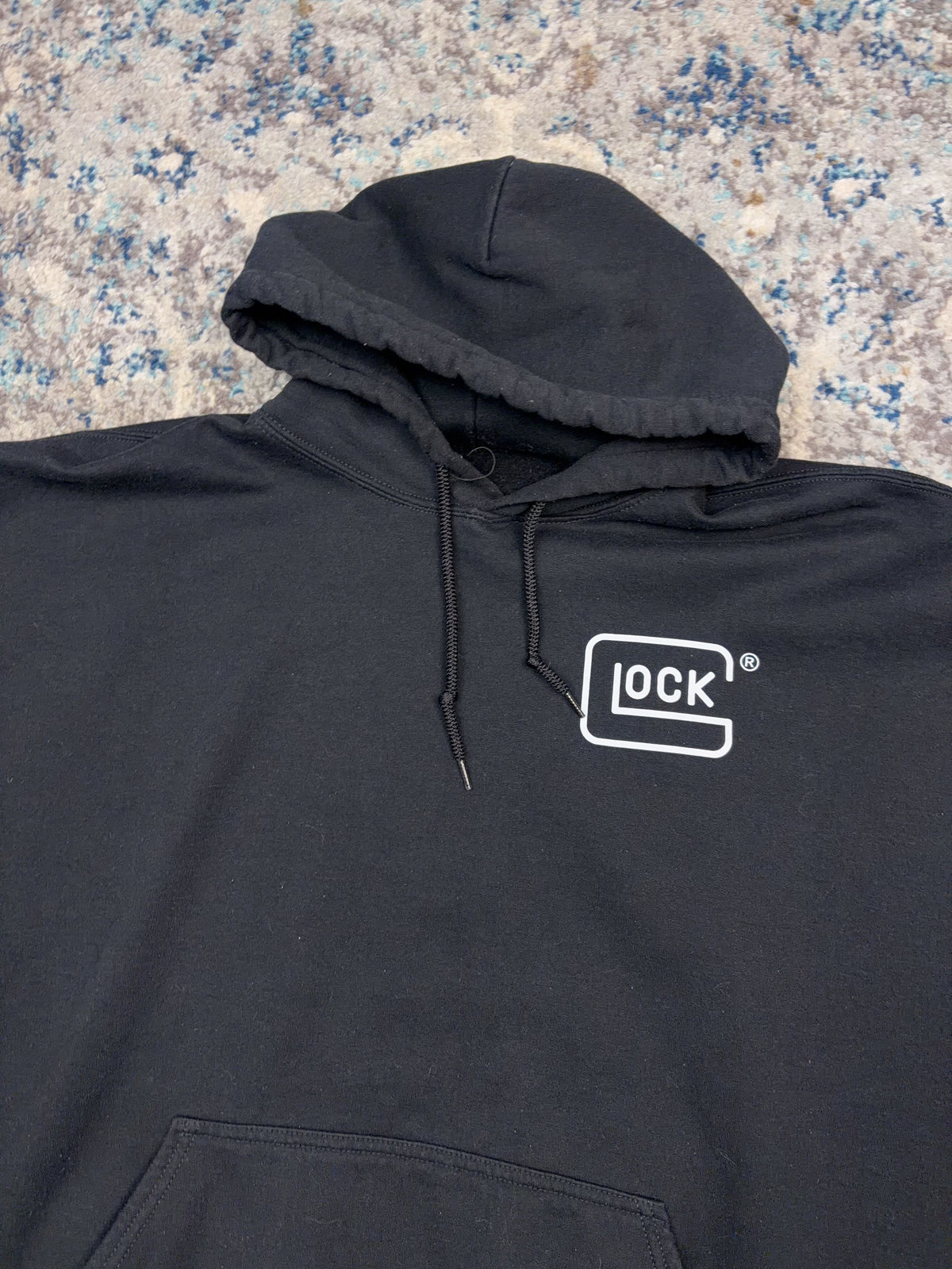 Vintage Glock In Glock We Trust Firearm Promo Graphic Hooded Sweatshirt Size XL