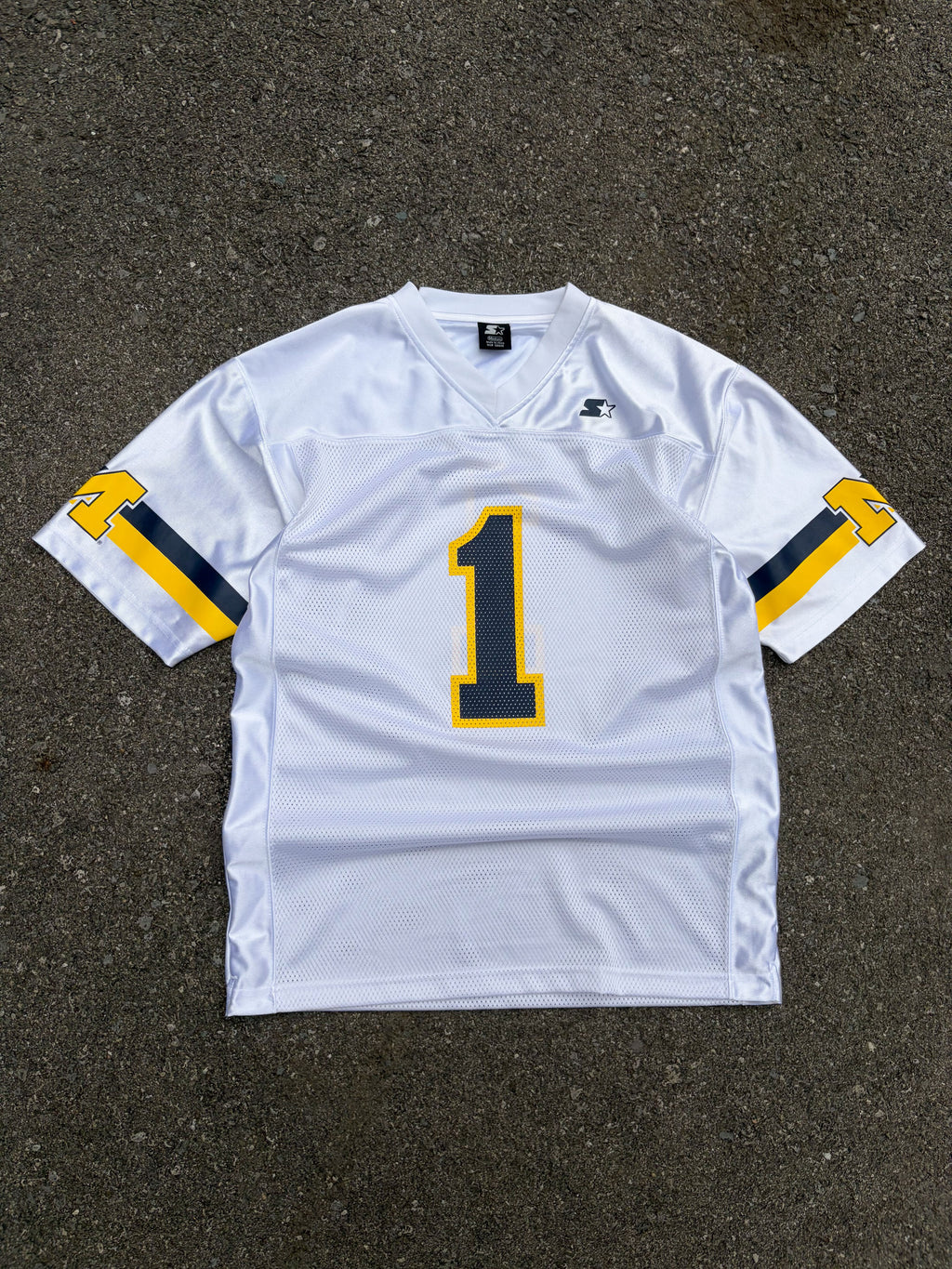 Vintage Michigan Wolverines NCAA #1 Starter Football Jersey Size Medium