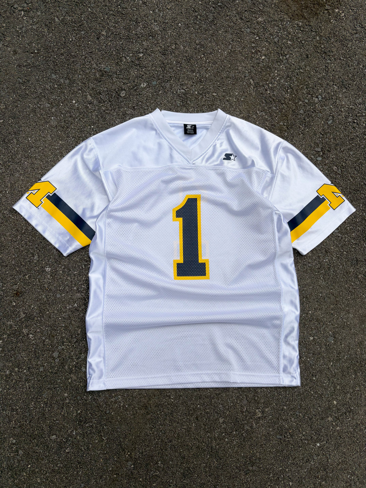 Vintage Michigan Wolverines NCAA #1 Starter Football Jersey Size Medium