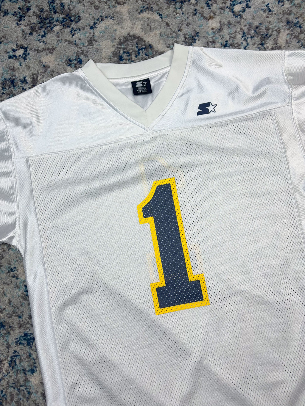 Vintage Michigan Wolverines NCAA #1 Starter Football Jersey Size Medium