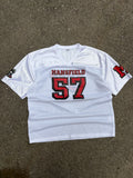 Vintage Mansfield Mounties NCAA #57 Mesh Football Jersey Size Large