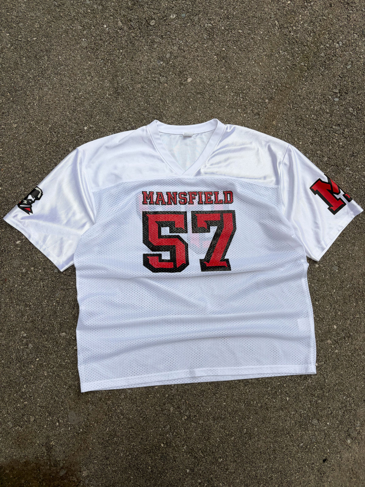 Vintage Mansfield Mounties NCAA #57 Mesh Football Jersey Size Large