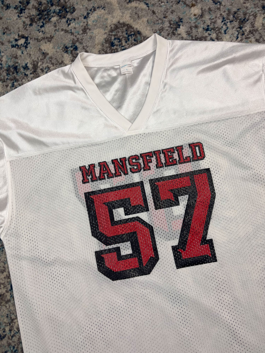 Vintage Mansfield Mounties NCAA #57 Mesh Football Jersey Size Large