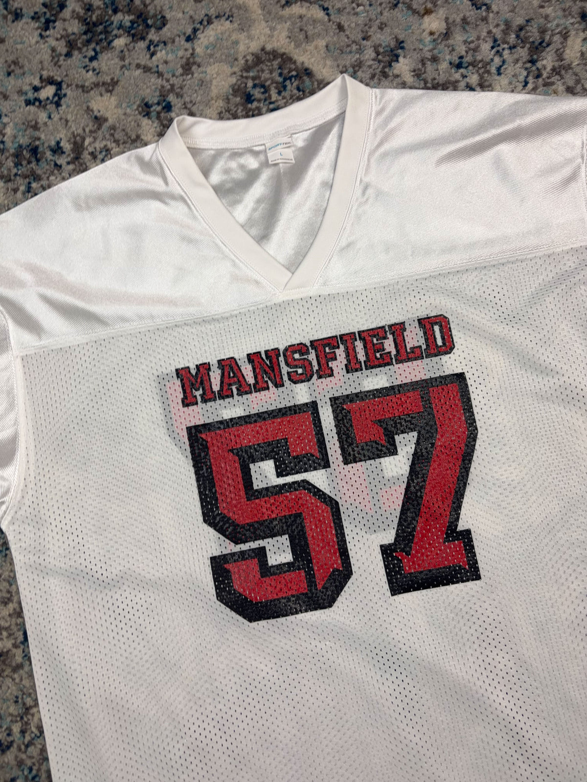Vintage Mansfield Mounties NCAA #57 Mesh Football Jersey Size Large