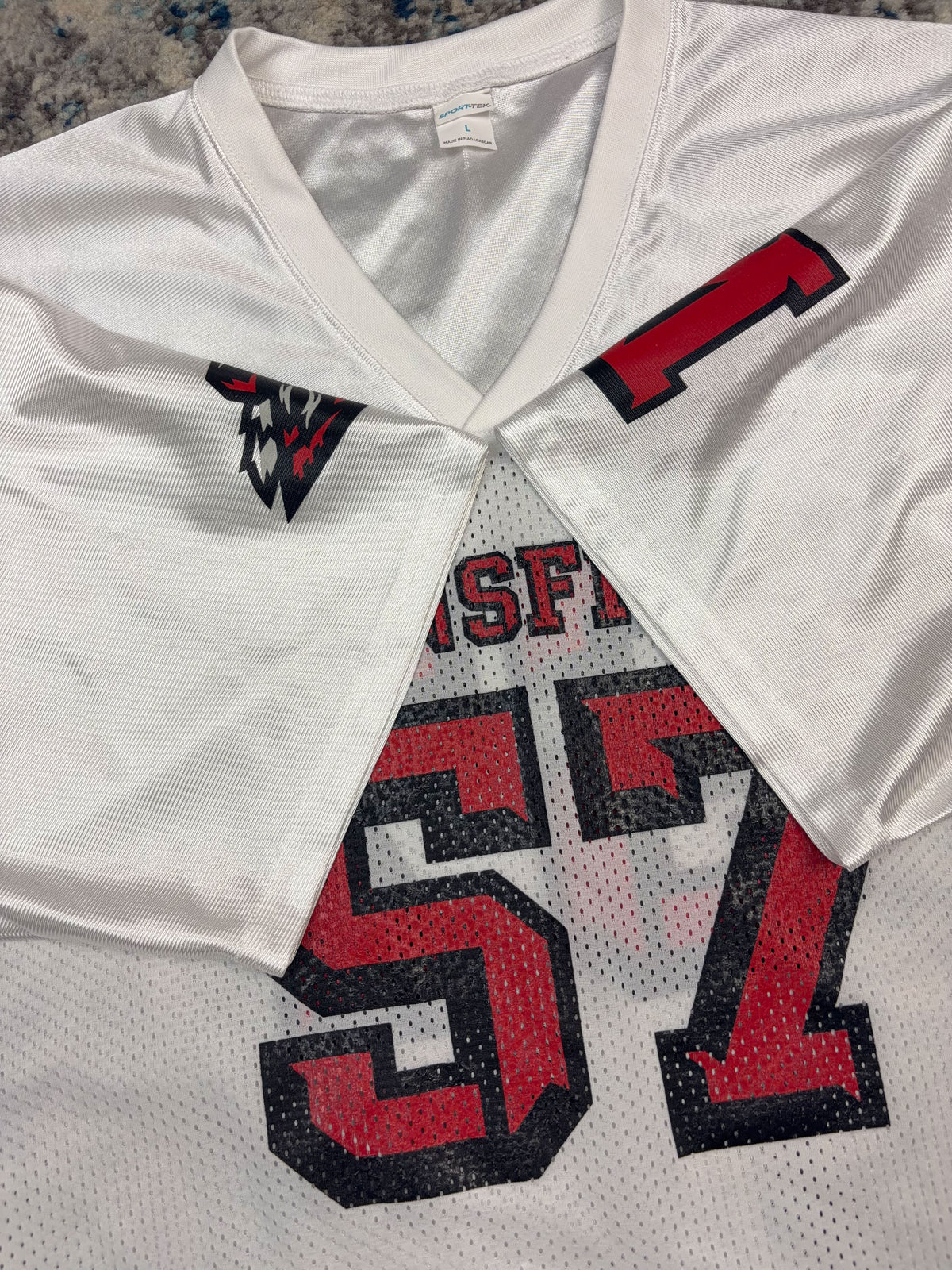 Vintage Mansfield Mounties NCAA #57 Mesh Football Jersey Size Large