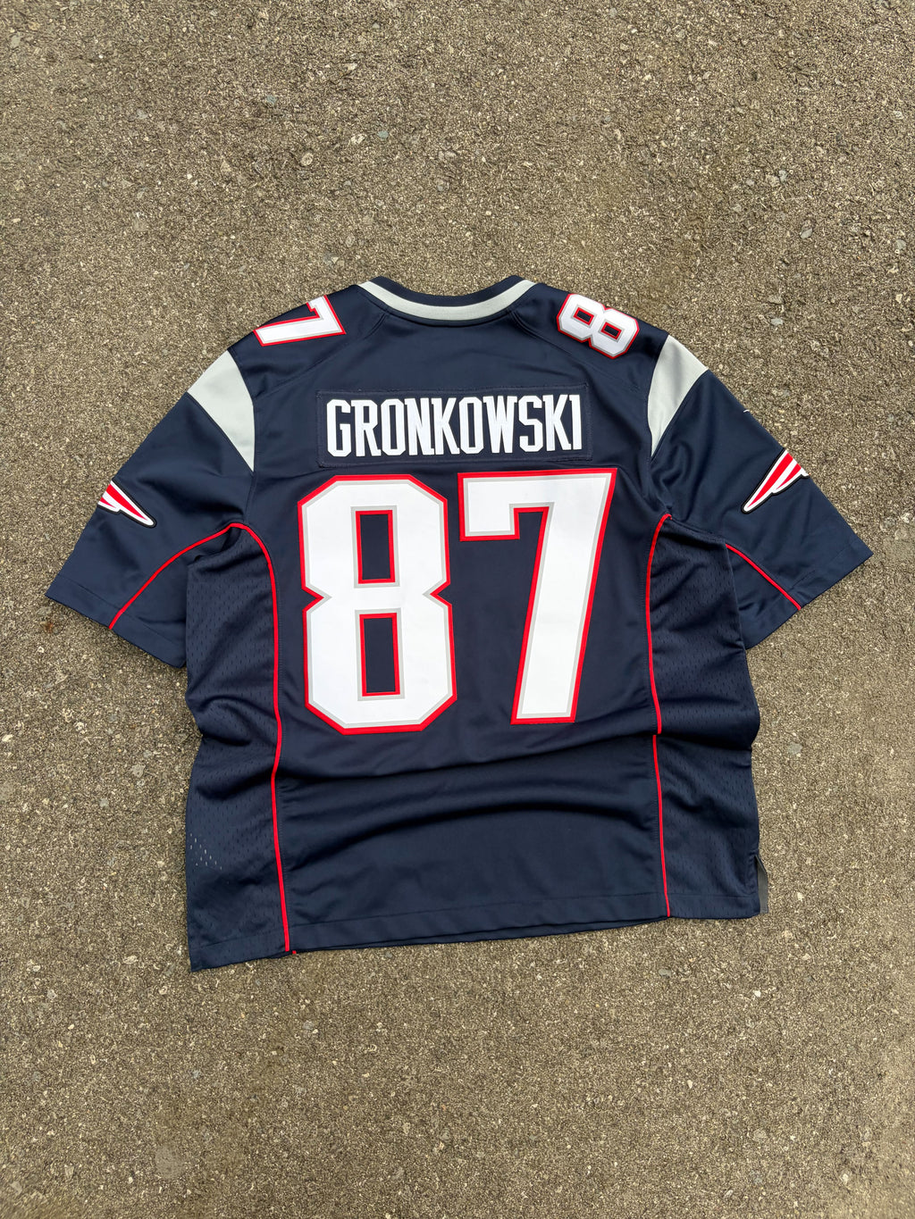 2015 Rob Gronkowski #87 New England Patriots NFL Nike Football Jersey Size Large