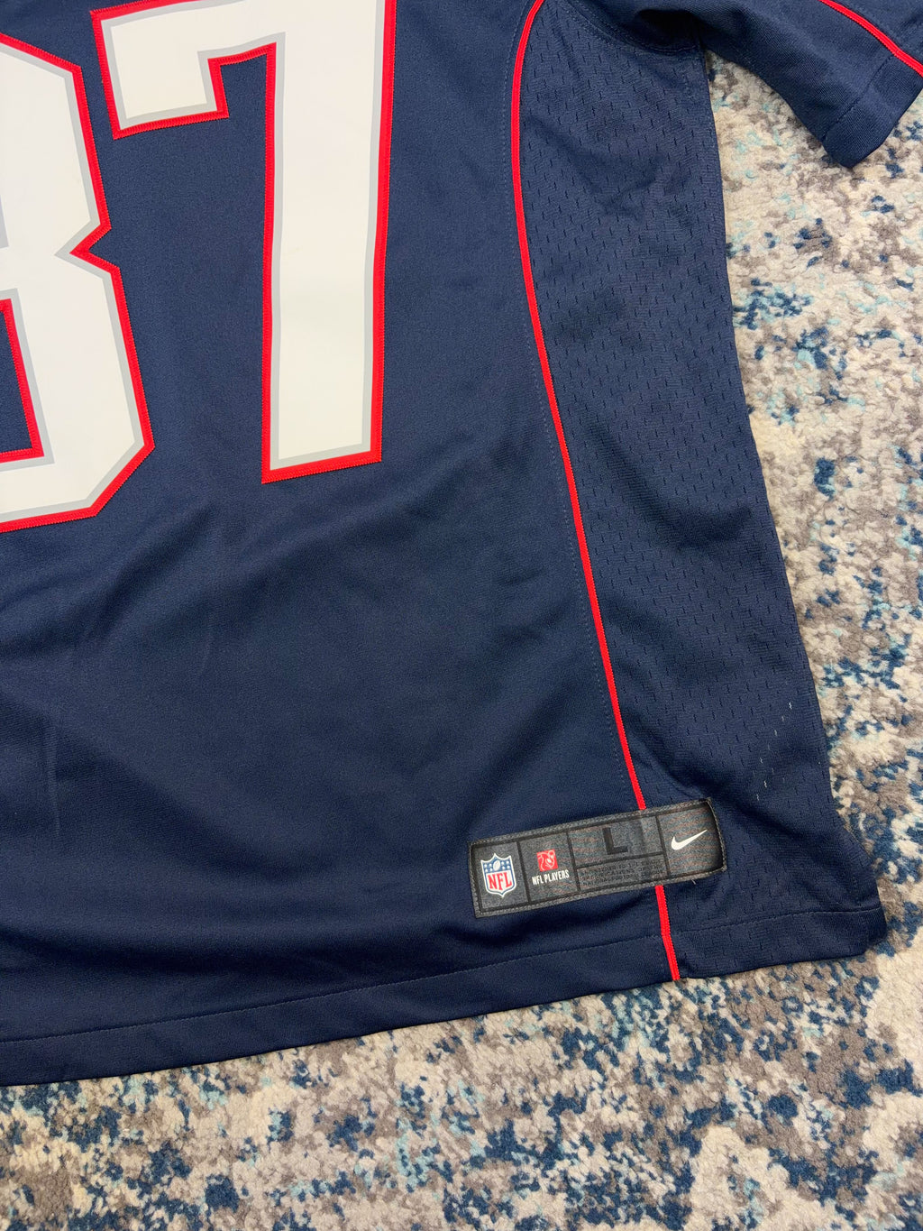 2015 Rob Gronkowski #87 New England Patriots NFL Nike Football Jersey Size Large