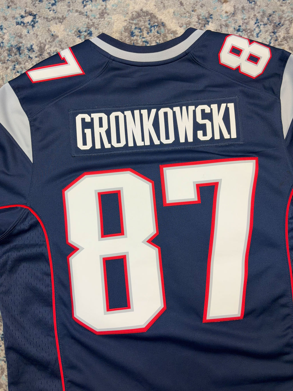 2015 Rob Gronkowski #87 New England Patriots NFL Nike Football Jersey Size Large