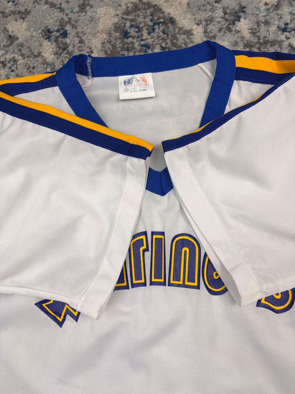 Vintage 80s/90s Seattle Mariners MLB Trident Logo Spellout Jersey Size XL