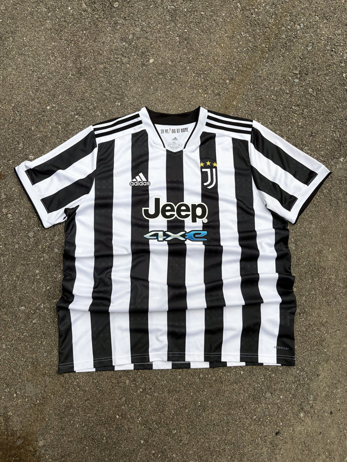 2021-22 Juventus Adidas Home 10 Year Allianz Stadium Custom Soccer Jersey Size XL