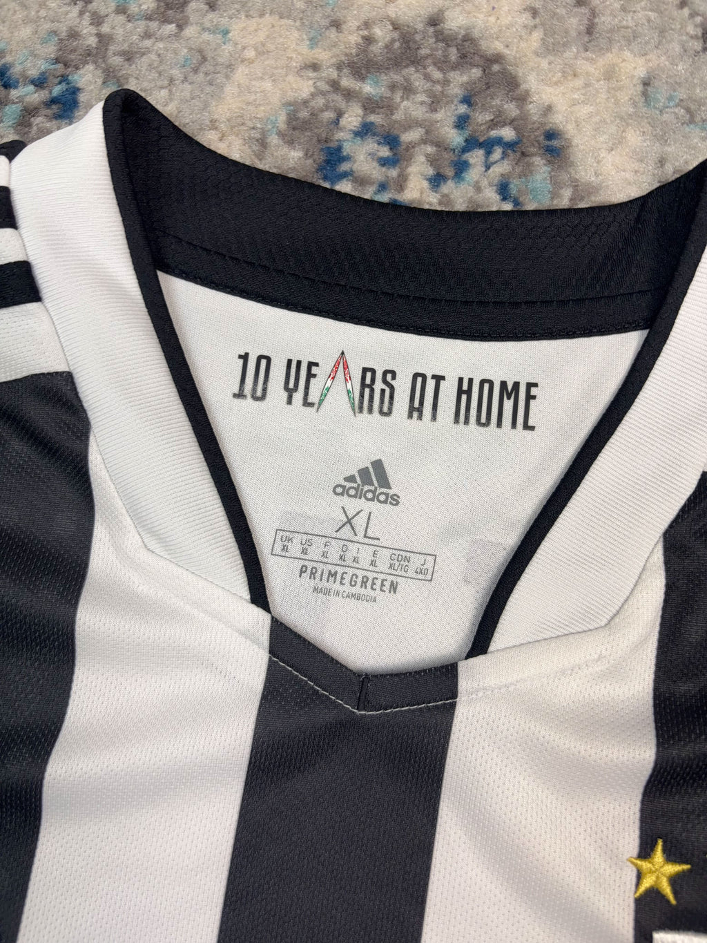 2021-22 Juventus Adidas Home 10 Year Allianz Stadium Custom Soccer Jersey Size XL