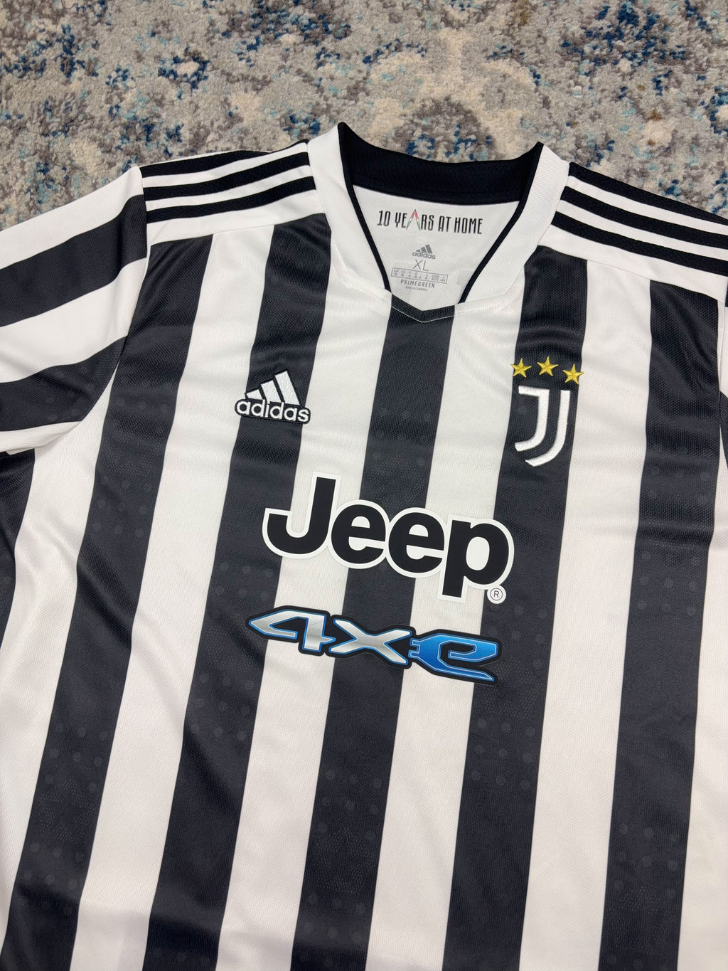 2021-22 Juventus Adidas Home 10 Year Allianz Stadium Custom Soccer Jersey Size XL