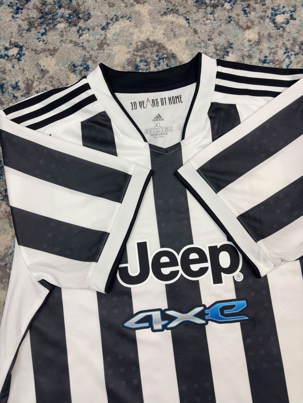 2021-22 Juventus Adidas Home 10 Year Allianz Stadium Custom Soccer Jersey Size XL