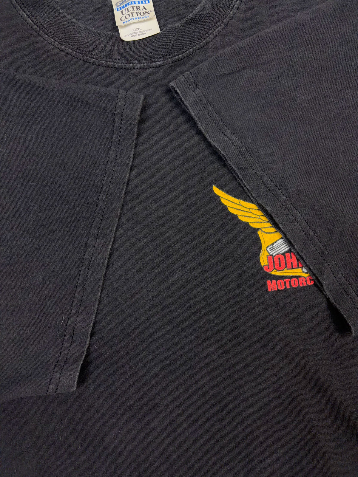 Vintage Big Johnson Motorcycles Tits Or Tires Comedy Graphic T-Shirt Size 3XL