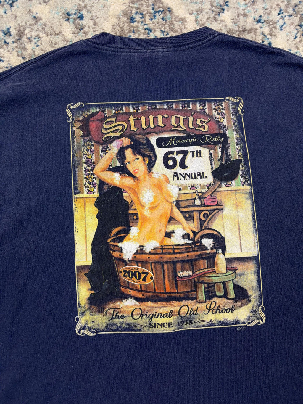 Vintage 2007 Sturgis Black Hills Rally 67th Annual Pinup Graphic Long Sleeve T-Shirt Size XL