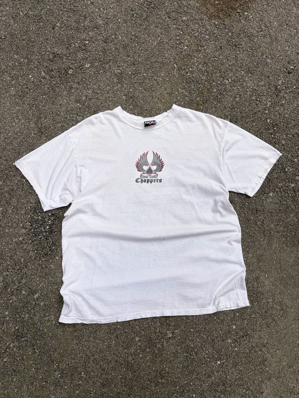 Vintage Orange County Choppers Spade Wing Graphic Thrashed T-Shirt Size Large