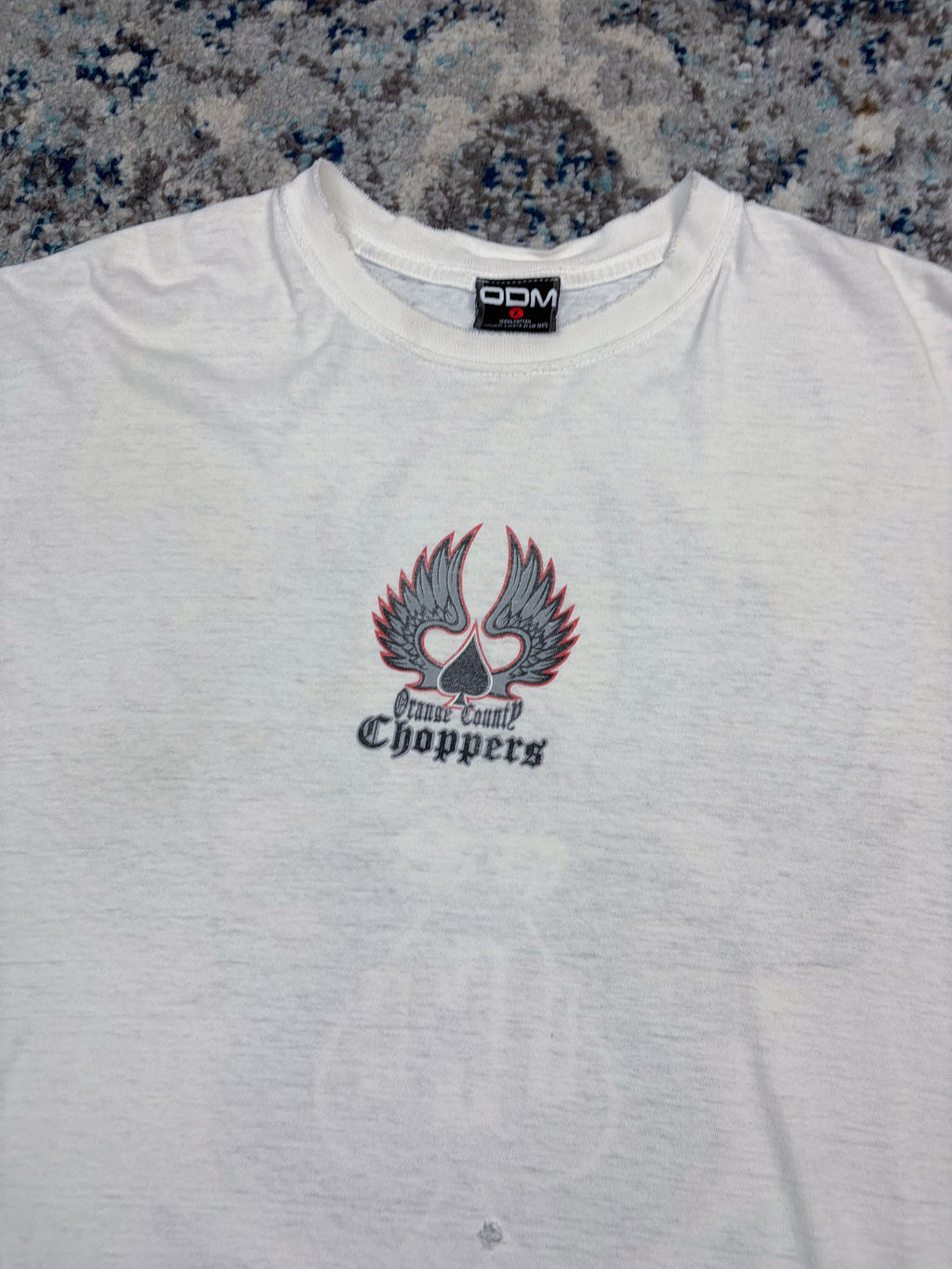 Vintage Orange County Choppers Spade Wing Graphic Thrashed T-Shirt Size Large