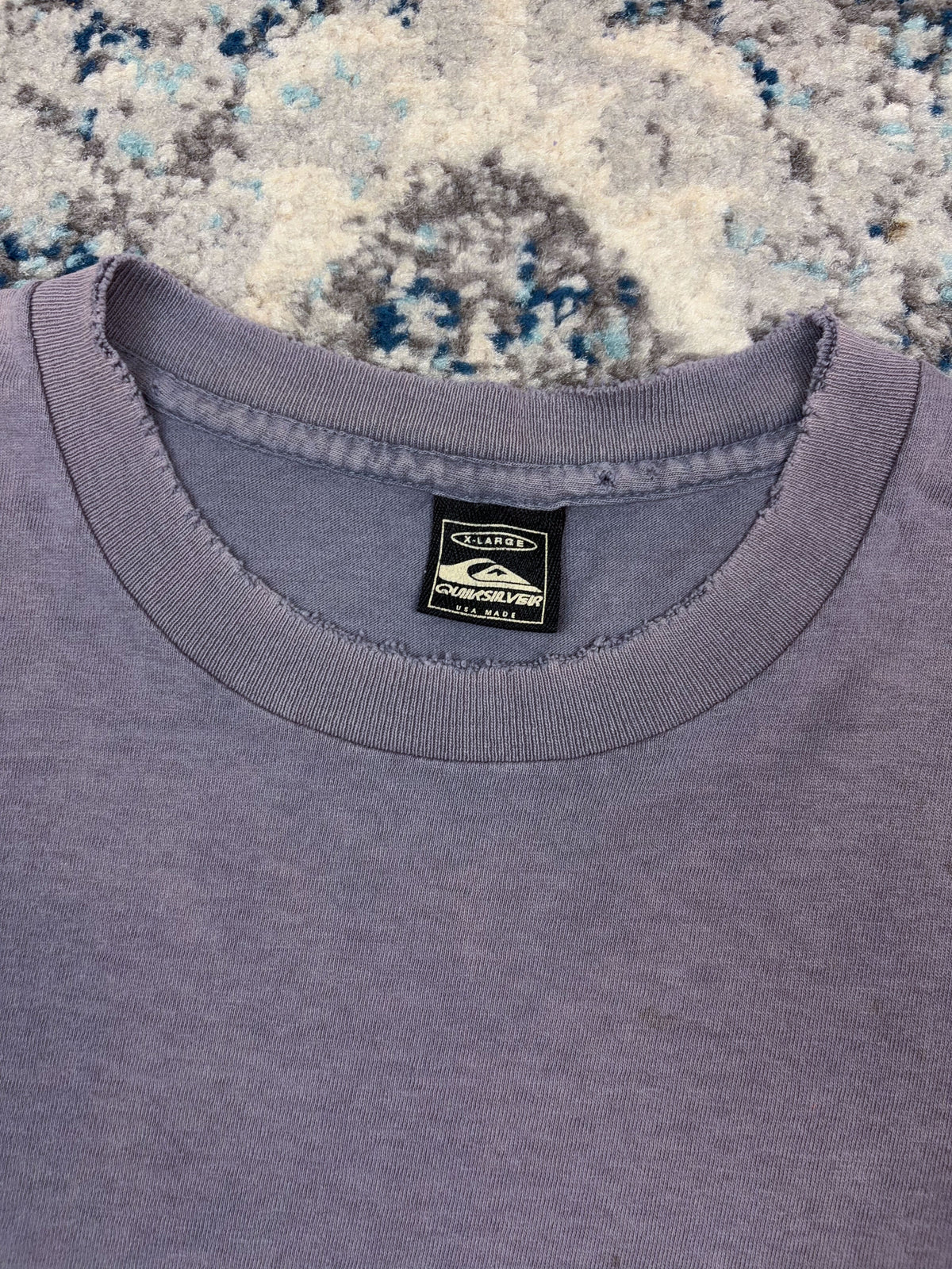 Vintage 90s Quiksilver Boarding Company Chrome Spellout Graphic T-Shirt Size XL