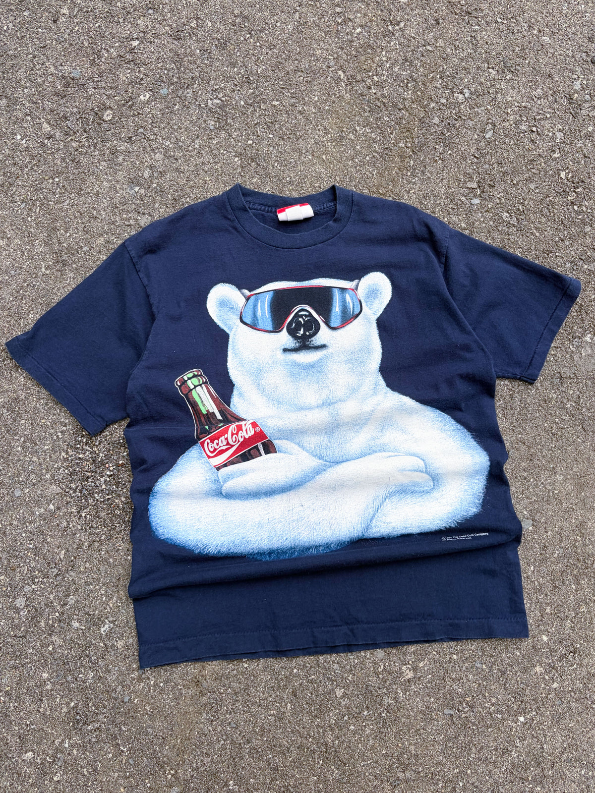 Vintage 1994 Coca-Cola Polar Bear Big Graphic Drink Promo T-Shirt Size Large