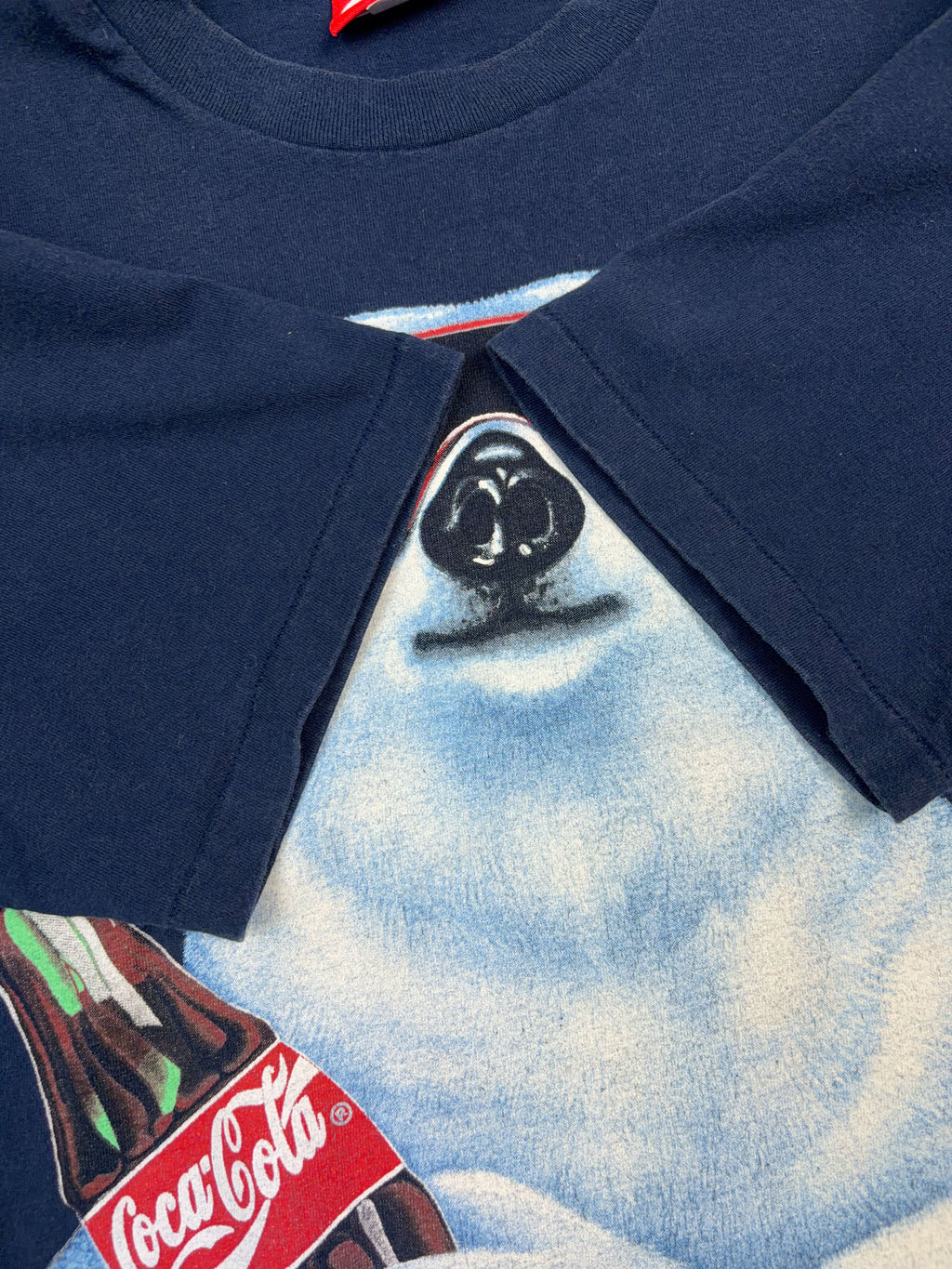 Vintage 1994 Coca-Cola Polar Bear Big Graphic Drink Promo T-Shirt Size Large
