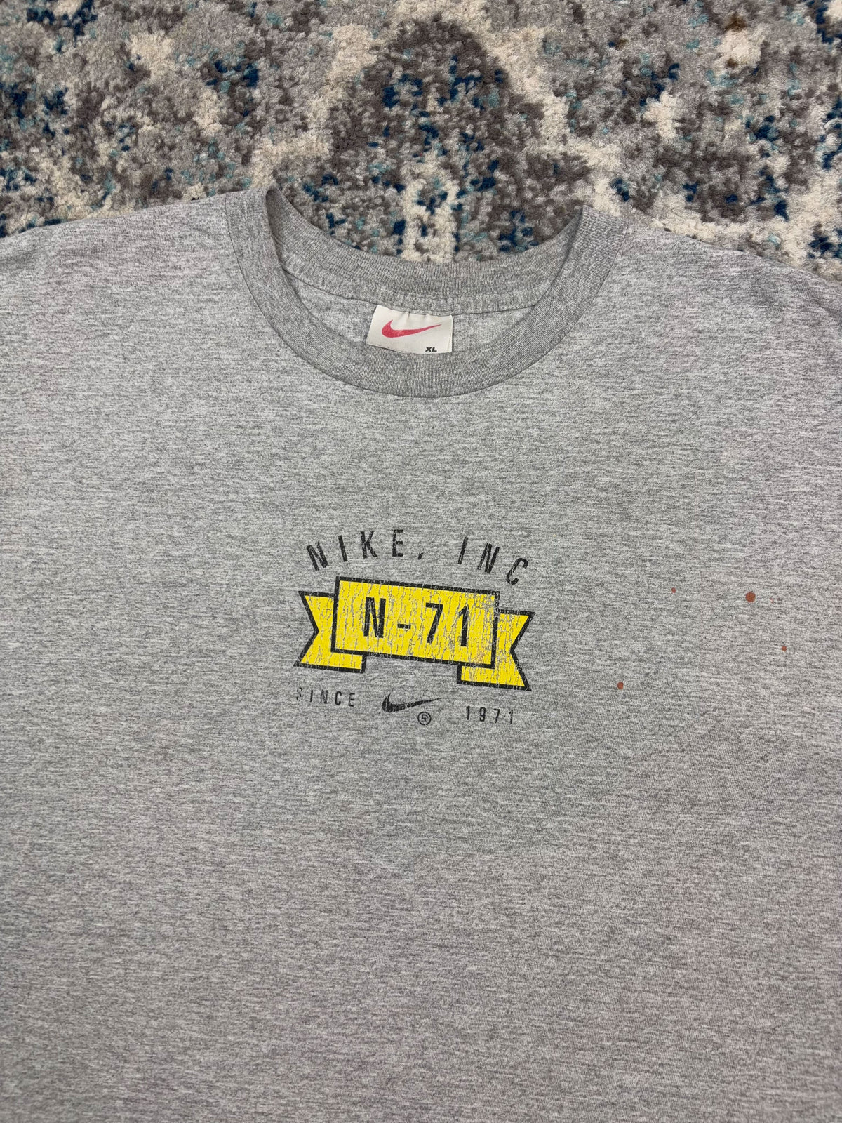 Vintage 90s Nike N71 Ribbon Spellout Graphic T-Shirt Size XL