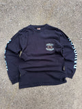 Vintage 2007 Harley Davidson Classic Logo Chrome Long Sleeve Spellout T-Shirt Size Medium