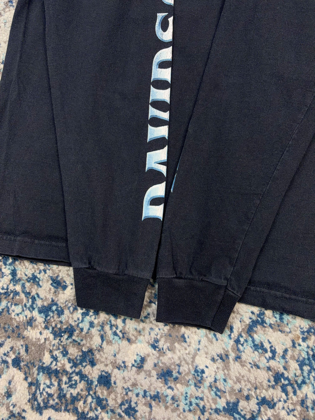 Vintage 2007 Harley Davidson Classic Logo Chrome Long Sleeve Spellout T-Shirt Size Medium