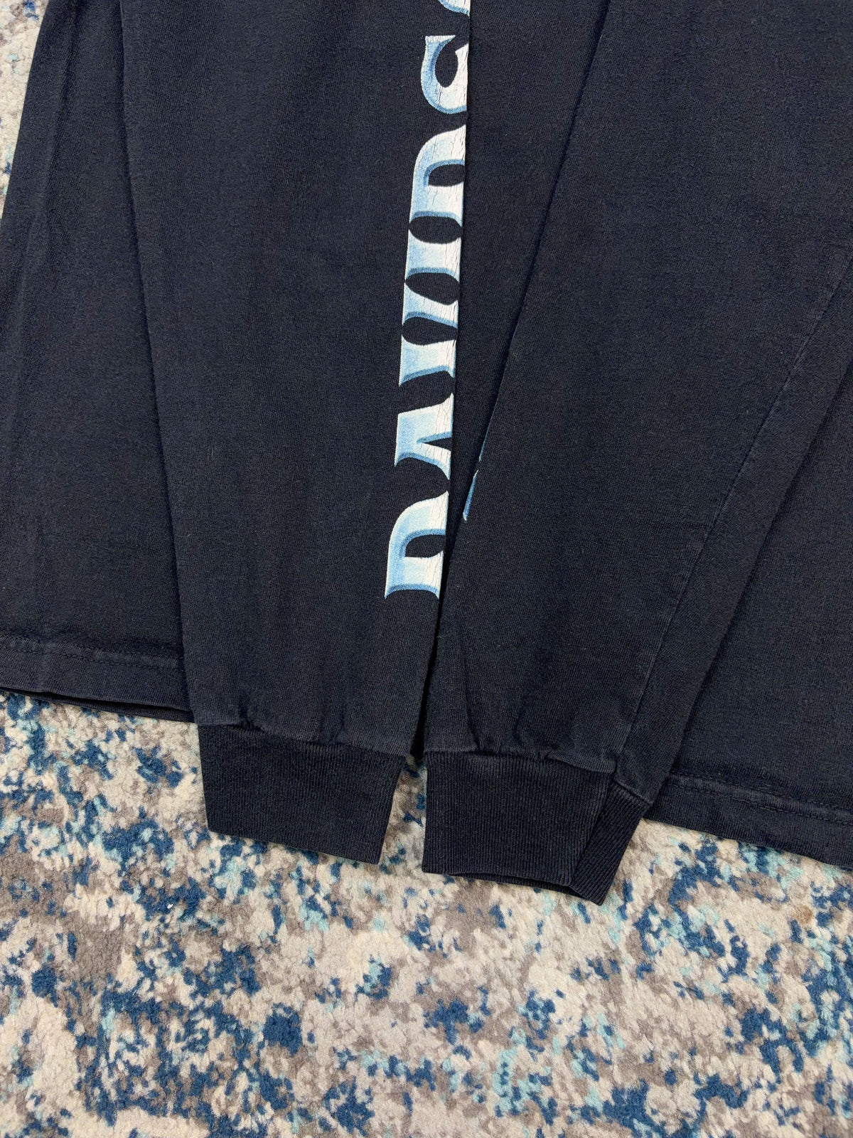 Vintage 2007 Harley Davidson Classic Logo Chrome Long Sleeve Spellout T-Shirt Size Medium