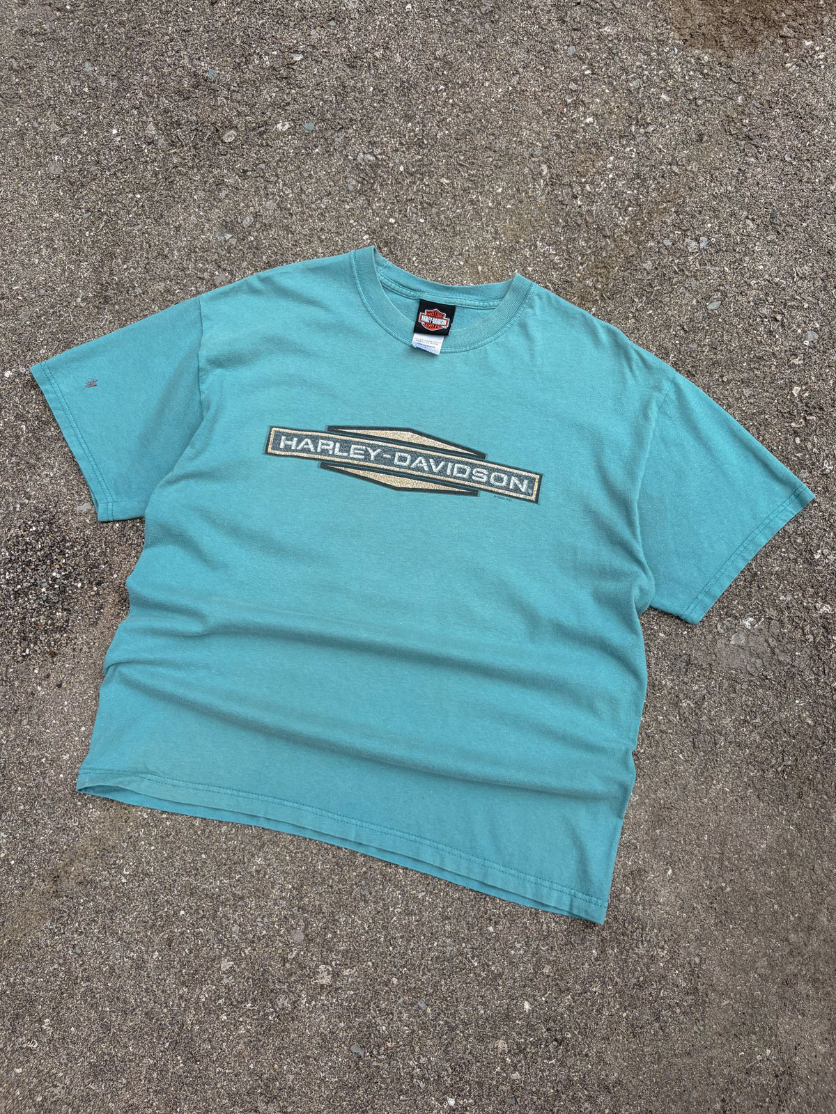 Vintage 2003 Harley Davidson Spellout Logo Graphic T-Shirt Size Large
