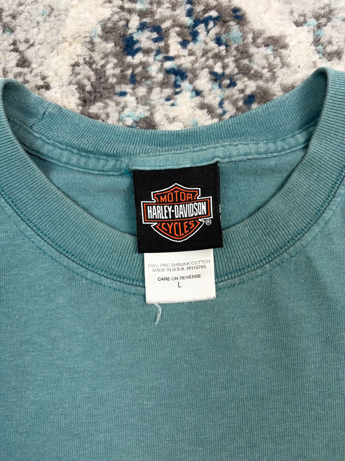 Vintage 2003 Harley Davidson Spellout Logo Graphic T-Shirt Size Large