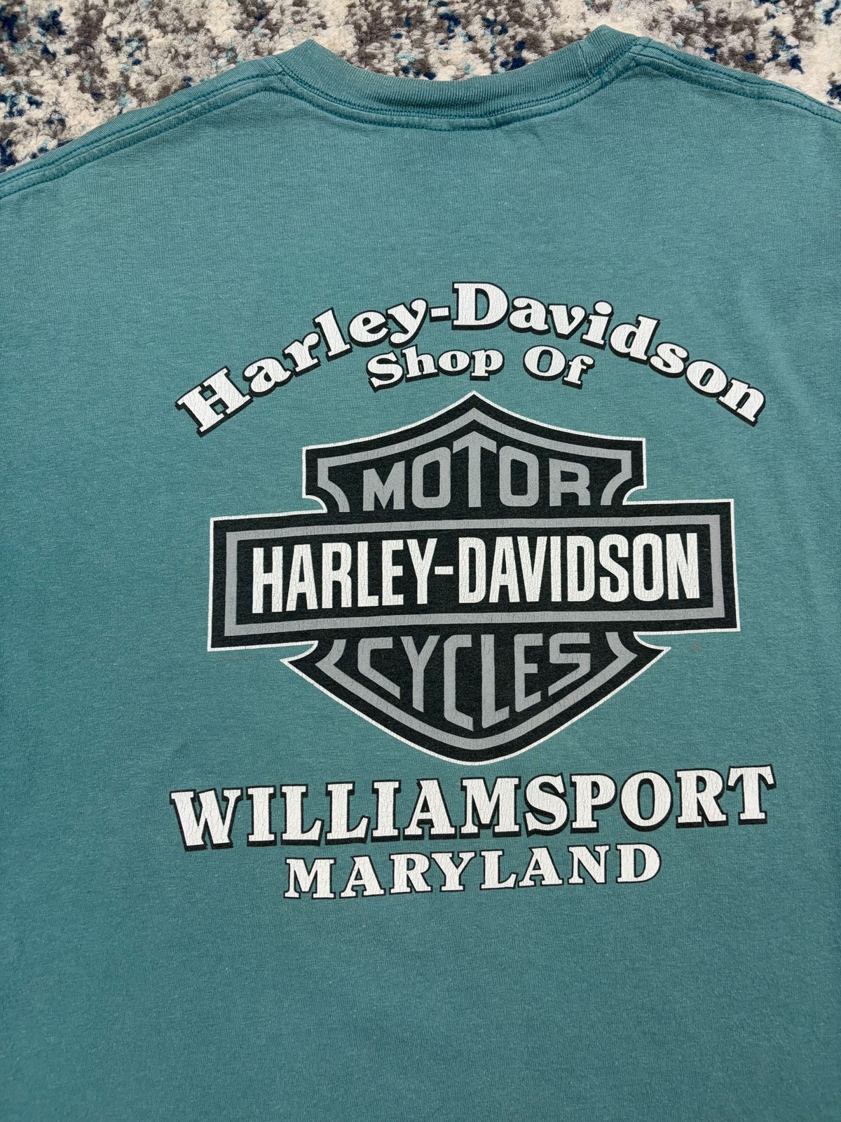 Vintage 2003 Harley Davidson Spellout Logo Graphic T-Shirt Size Large