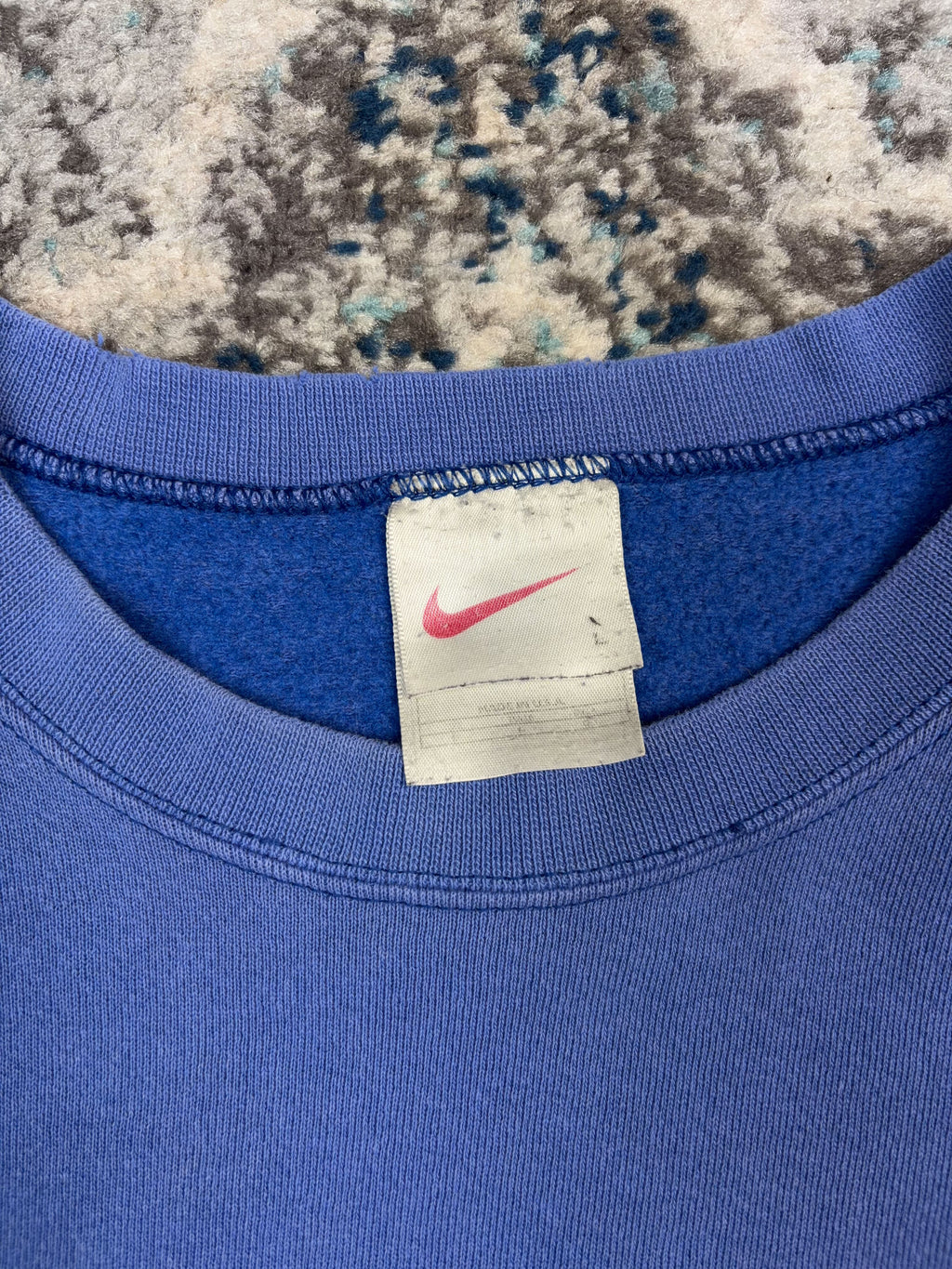 Vintage 90s Nike Embroidered Mini Swoosh Faded Crewneck Sweatshirt Size Large