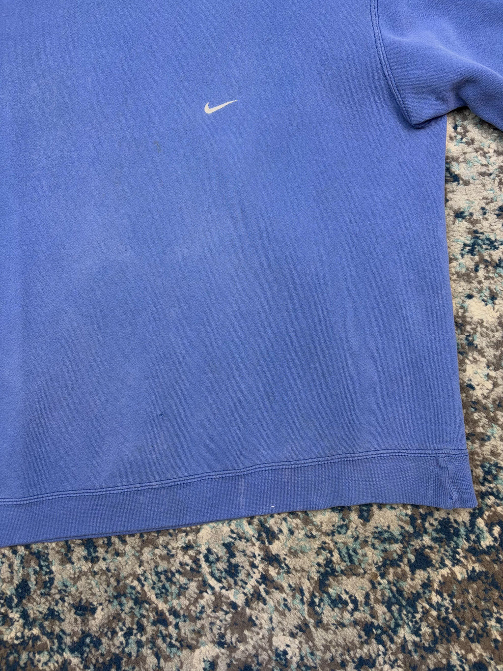 Vintage 90s Nike Embroidered Mini Swoosh Faded Crewneck Sweatshirt Size Large