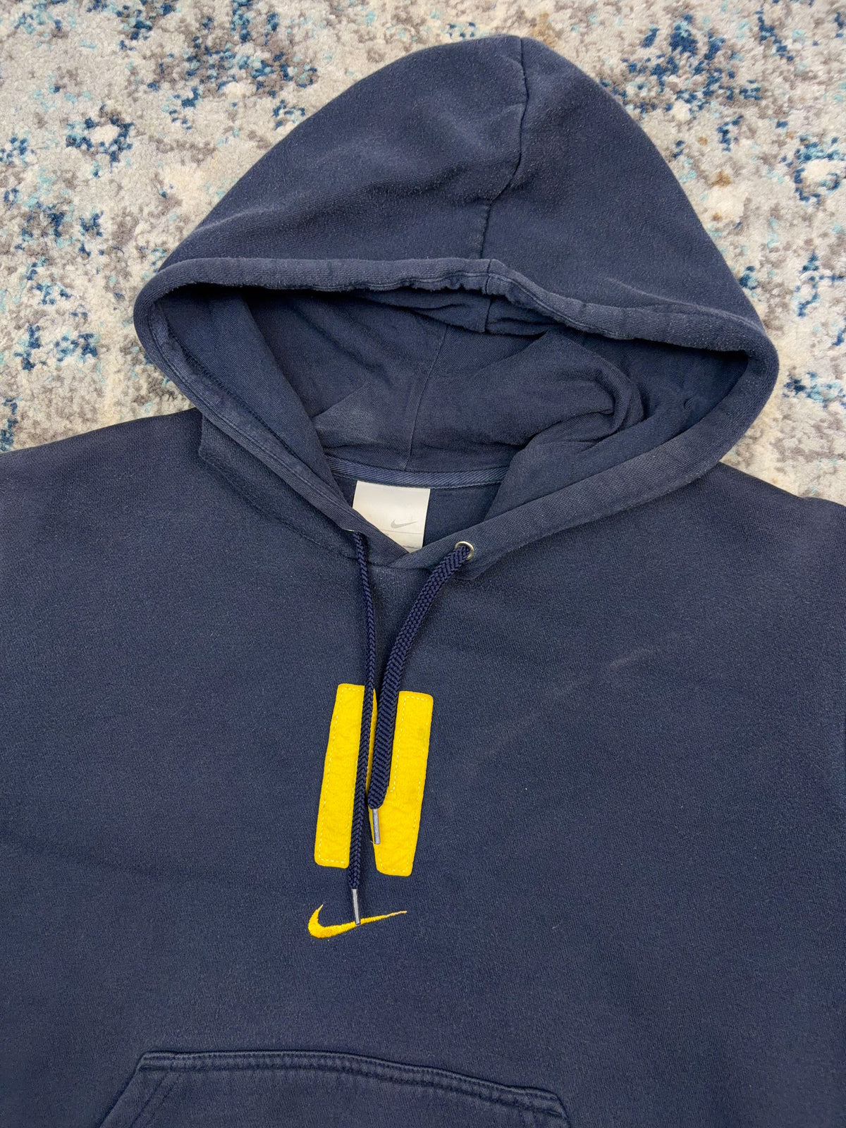 Vintage Nike Embroidered Middle Swoosh Hooded Sweatshirt Size Small