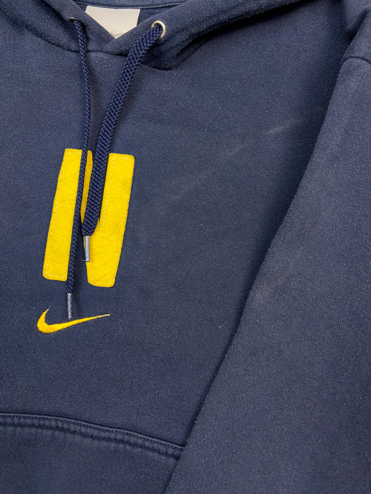 Vintage Nike Embroidered Middle Swoosh Hooded Sweatshirt Size Small