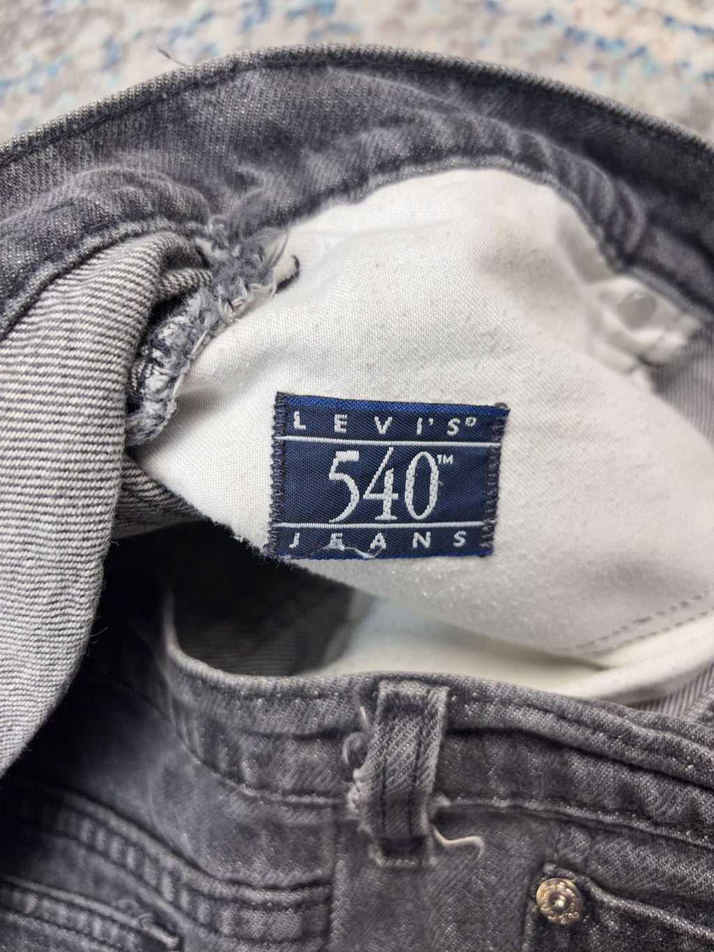 Vintage Levis 540 Brown Tab Black Wash Denim Pants Size 41